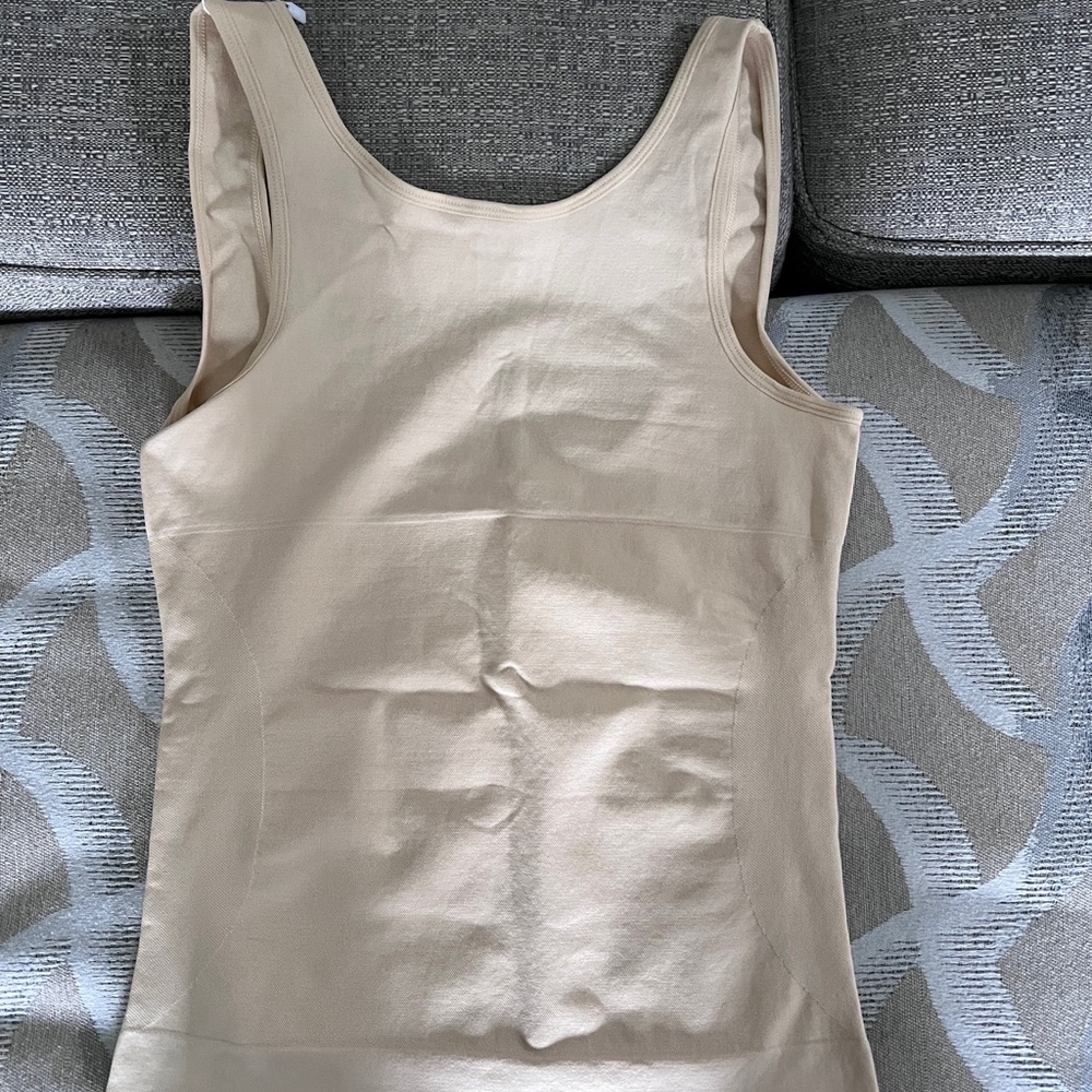 Beige Sleeveless Tank Top